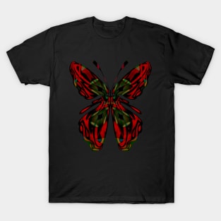 Fantasy Butterfly  with Red Pattern Wings T-Shirt